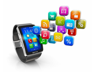Smart watch with several apps installed